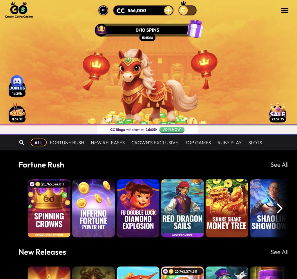 Crown Coins CC Homepage